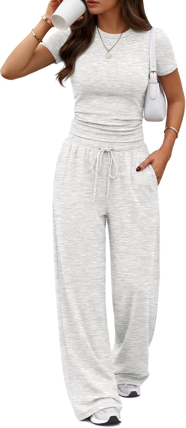 Trendy Queen Women's 2 Piece Matching Summer Lounge Set with Pockets