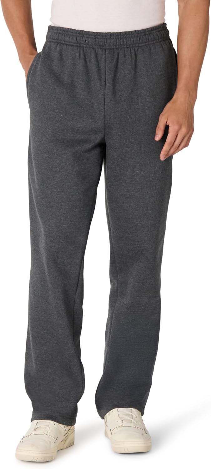 Amazon Essentials Men's Fleece Open Bottom Sweatpant (Available in Big and Tall)
