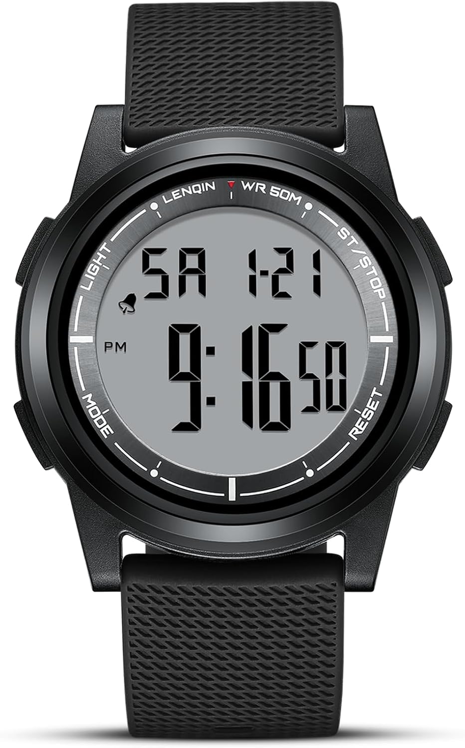 HANPOSH Mens Digital Watch Ultra Thin Sports Waterproof Watches for Men