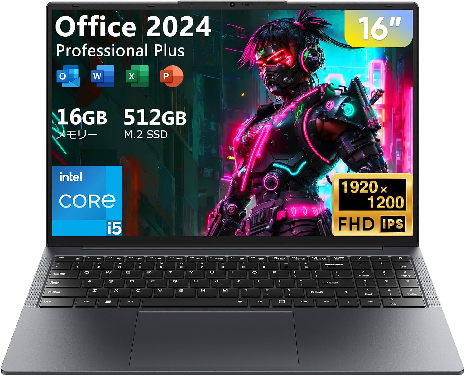 Eyy Laptop Office 2024 16.0 Intel Core i5 16GB Memory 512GB SSD Win 11 Pro